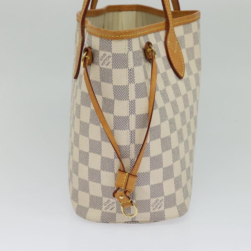 LOUIS VUITTON Damier Azur Neverfull PM Tote Bag N41362 LV Auth 120593 - Picture 3 of 16